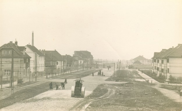 Heinzlova ulica 1930. godine, gradnja ceste